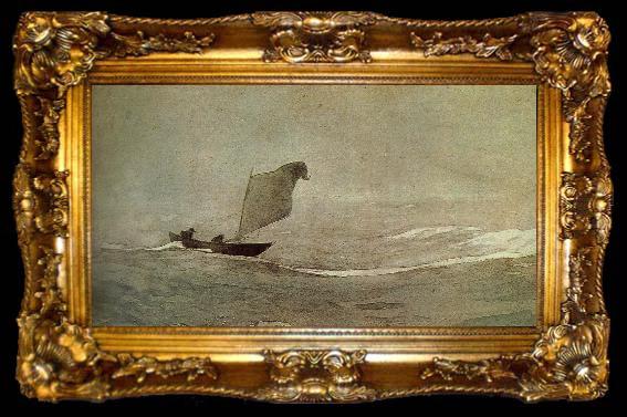 framed  Winslow Homer Vessels away by strong wind, ta009-2